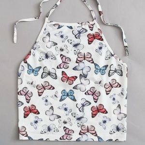 Butterfly Print Halterneck Top Size Medium
